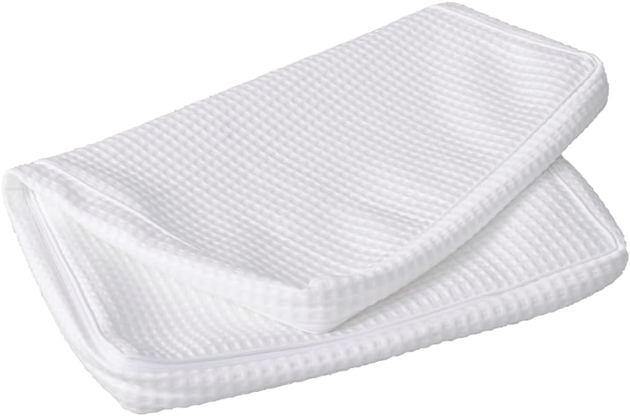 STONECREST Cooling Gusseted Pillow Protector for Memory Foam Pillow- 1 PC, Zipper Premium Gusset Pillow Encasement Covers(White, Queen)