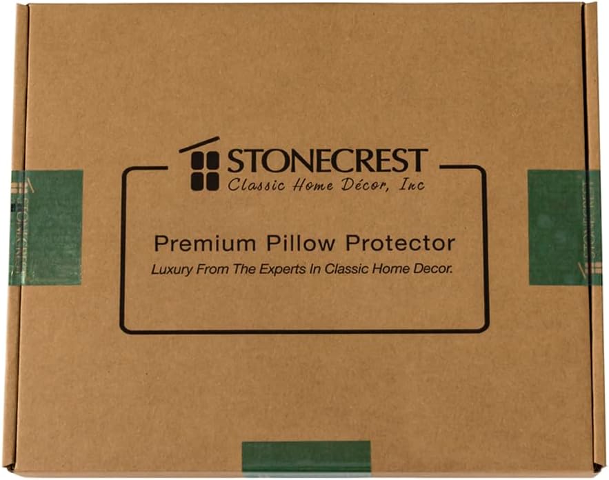 STONECREST Gusseted Pillow Protector - 1 PC, Zipper Premium Pillow Encasement Covers(400TC Tencel, Standard)