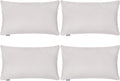 Thmyo 4-Pack 100% Cotton Lumbar Comfortable Solid Decorative Throw Pillow Case Rectangle Cushion Cover Sublimation Blank Pillow Covers DIY…