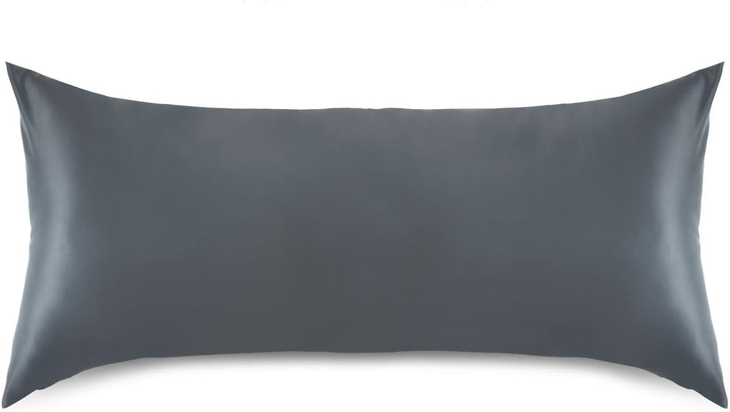 Gray Color Pillow Covers Silk Pillowcase for Hair and Skin with Envelope Closure Satin Pillowcase King Size Pillow Case for Bedroom Women…