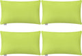 Thmyo 4-Pack 100% Cotton Lumbar Comfortable Solid Decorative Throw Pillow Case, Rectangle Cushion Cover Pillowcase Sublimation Blank Pillow…