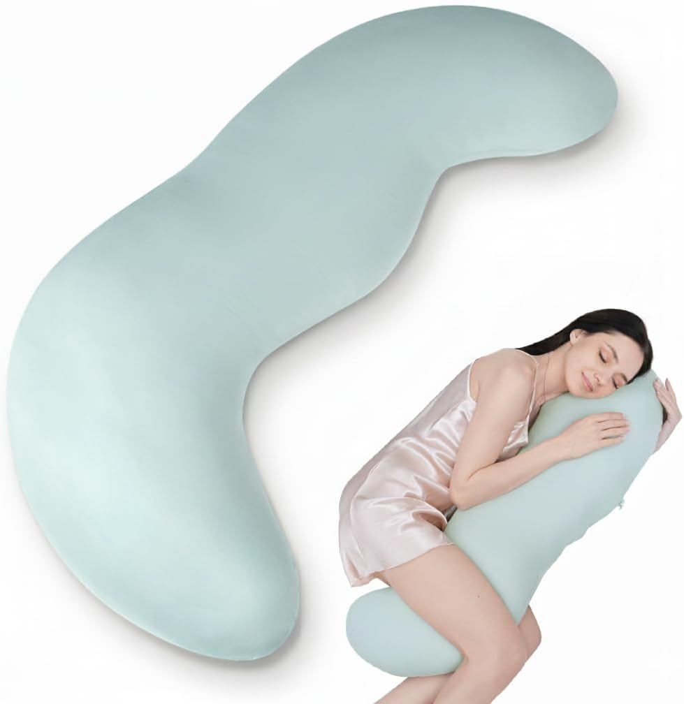 Body Pillows for Adults, Full Body Pillow for Side Sleepers, Long Body Pillow for Bed, Pea Pod Shape Long Pillow for Pregnancy Sleeping…