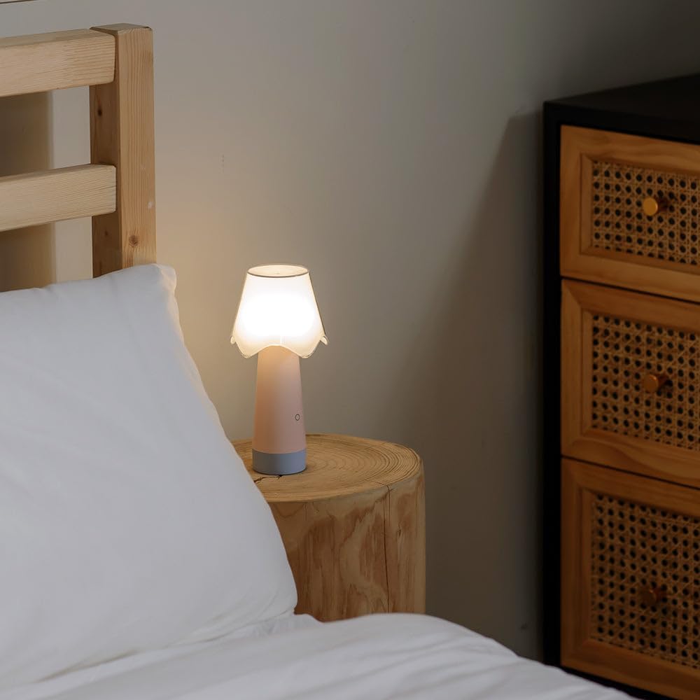 Owlpack Fungo Cordless LED Lamp with Adjustable Dimmer - Pink