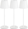 uuffoo 3 Pack Cordless Table Lamp Rechargeable 5000mAH Battery Operated Lights Touch Control LED Portable Desk Lamps 3 Color Dimming for…