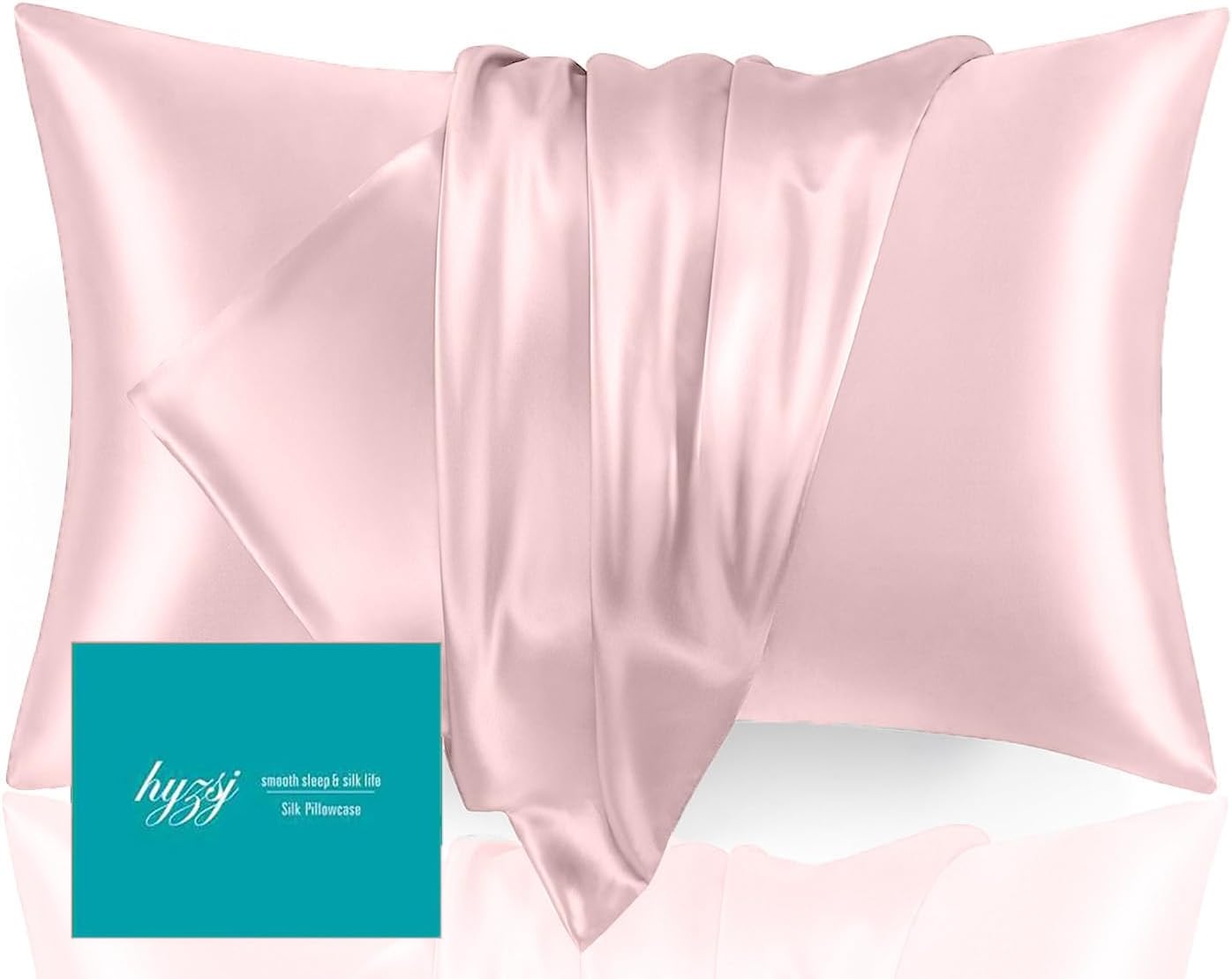 Mulberry Silk Pillowcase for Hair and Skin Queen Size 20"X 30" with Hidden Zipper Soft Breathable Smooth Cooling Pillow Covers for…