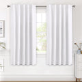 H.VERSAILTEX White Curtains Thermal Insulated Window Treatment Panels Room Darkening Privacy Assured Drapes for Living Room Bac…