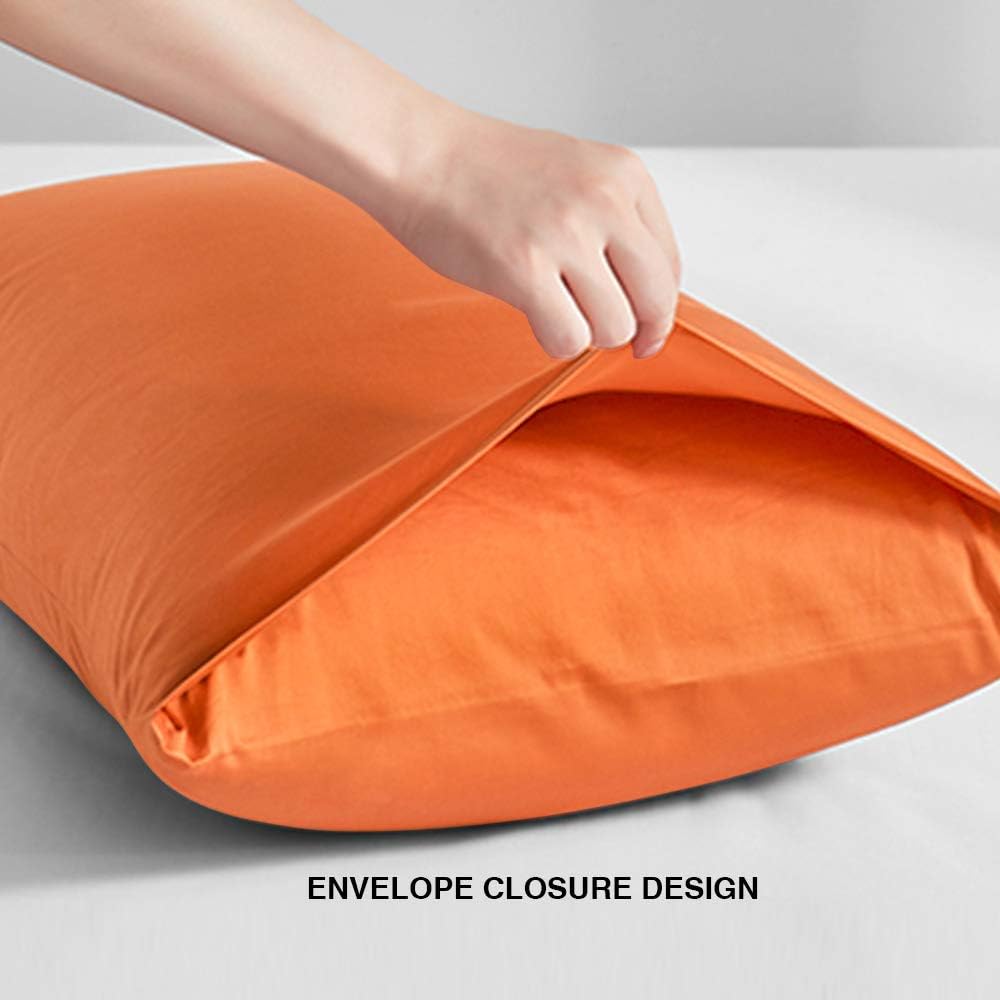 FLXXIE Pillow Cases Standard Size, Soft Microfiber Pillow Covers with Envelope Closure, Wrinkle, Stain Resistant Pillowcases, 2 Piece…