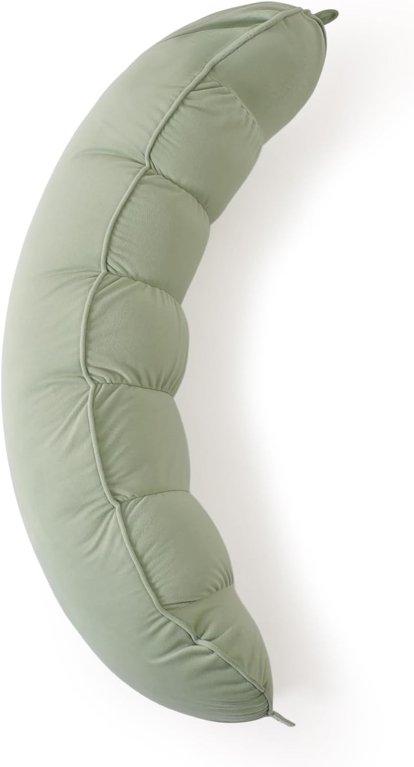 Peallow(Pat. Pend) – Long Round Body Pillow for Adults, Bolster Pillow for Sleeping, Soft and Supportive Pillow for Sleeping & Lumbar…