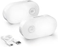 Lyridz Rechargeable Motion Sensor Night Light, Cool White LED Stick-on Closet Light with Dusk to Dawn Sensor, 1-20LM Stepless Adjustable…