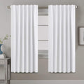 H.VERSAILTEX White Curtains Thermal Insulated Window Treatment Panels Room Darkening Privacy Assured Drapes for Living Room Bac…