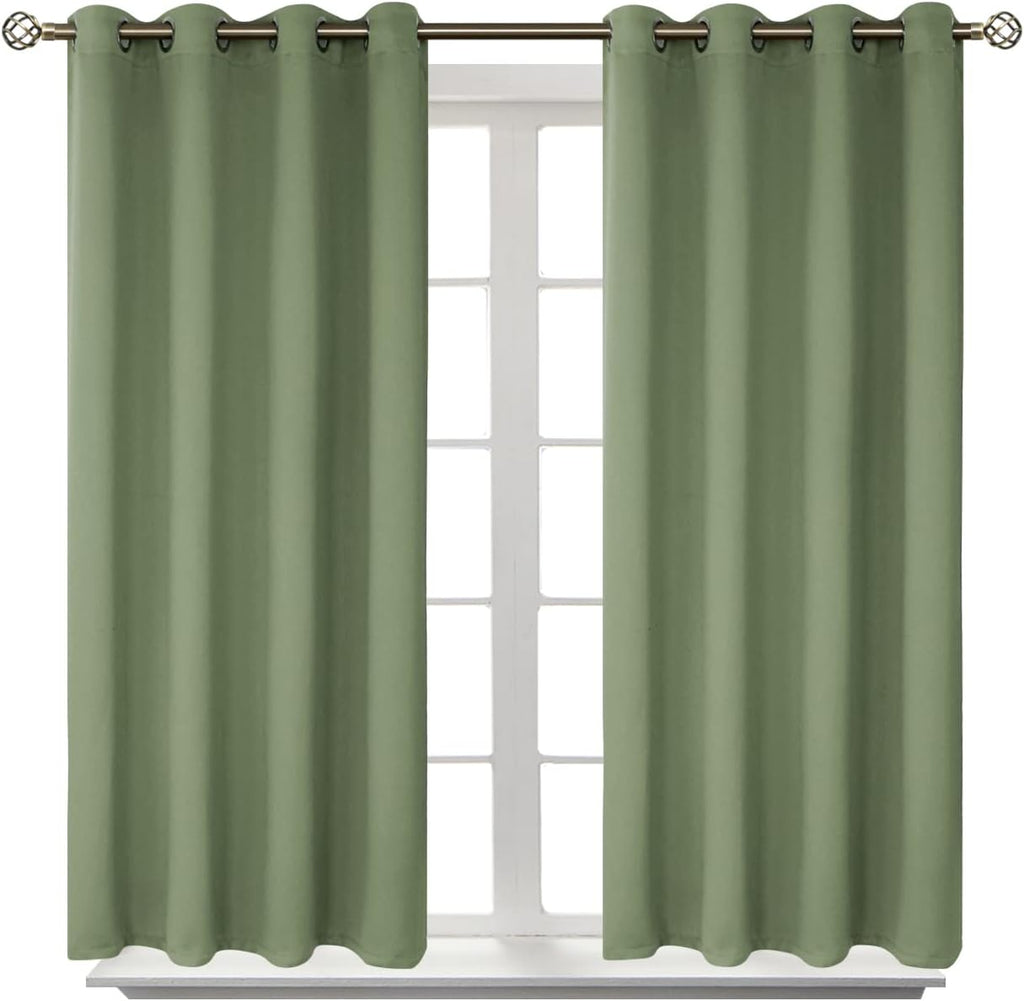 BGment Room Darkening Curtains 54 Inches Long - Grommet Thermal Insulated Drapes Window Treatment Curtains for Bedroom, 2 Panels, 52 x 54 I…