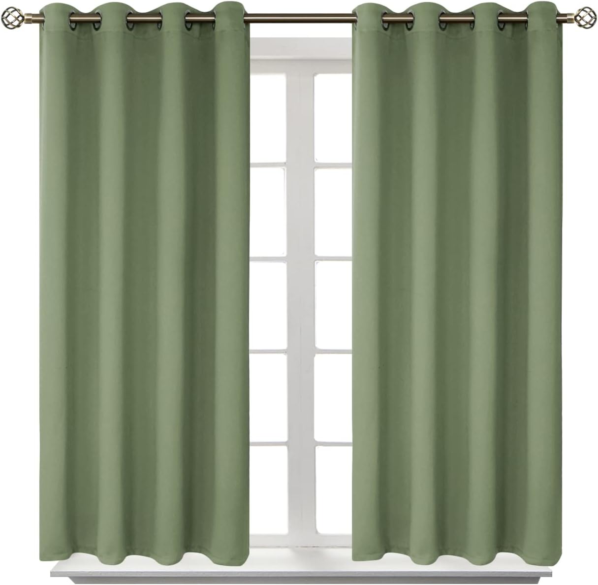 BGment Room Darkening Curtains 54 Inches Long - Grommet Thermal Insulated Drapes Window Treatment Curtains for Bedroom, 2 Panels, 52 x 54 I…