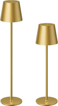 Kakanuo 20" Cordless Table Lamp Rechargeable Gold - 2 Pack 5000mAH Battery Operated Lamp for Counter, 3 Color Stepless Dimming Wireless…