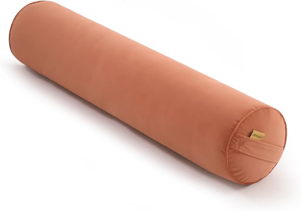 Body Pillow for Adults, Long Round Pillow, Big Cylindrical Pillow, Large Full Bolster Pillows for Side Sleepers (Amber Orange, 39.37"*7.87")