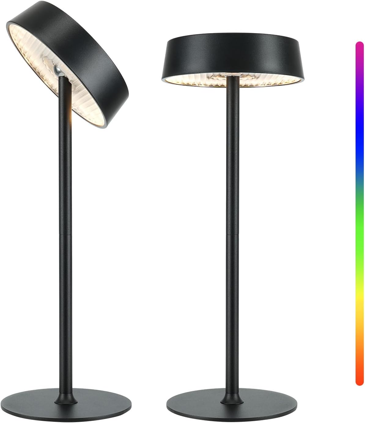 Cordless Lamp, Rechargeable Table Lamp, Battery Operated, RGB Dimmable Touch Control, 3 Color Temperatures, LED Memory Function, Portable…