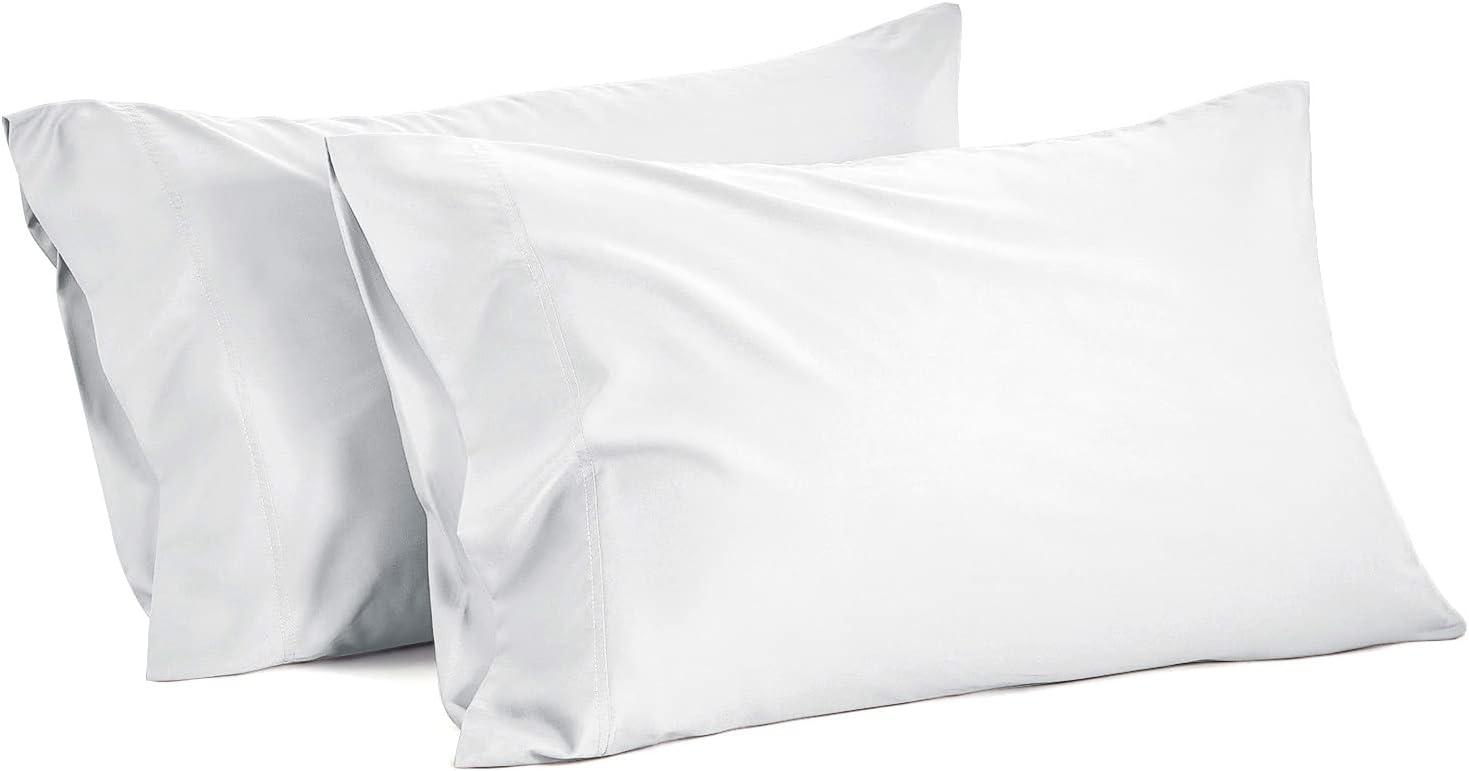 Bedelite Standard Pillow Cases Set of 2, Rayon Derived from Bamboo, Cooling Pillow Cases for Hot Sleepers & Night Sweats, Breathable Silky…