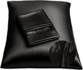 Blissford Black Satin Pillowcase with Zipper for Hair and fabric comfort, Feels Soft and Cool Like a Silk Pillowcase, Satin Pillow Cases…