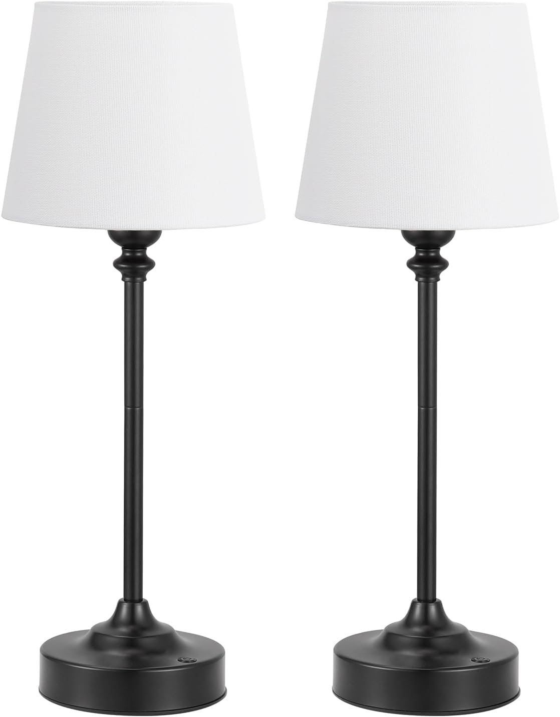Cordless Table Lamps Rechargeable Set - 2 Pack Black 4000mAH Battery Operated Lamps for Decor, 3000K Stepless Dimming Touch Control…