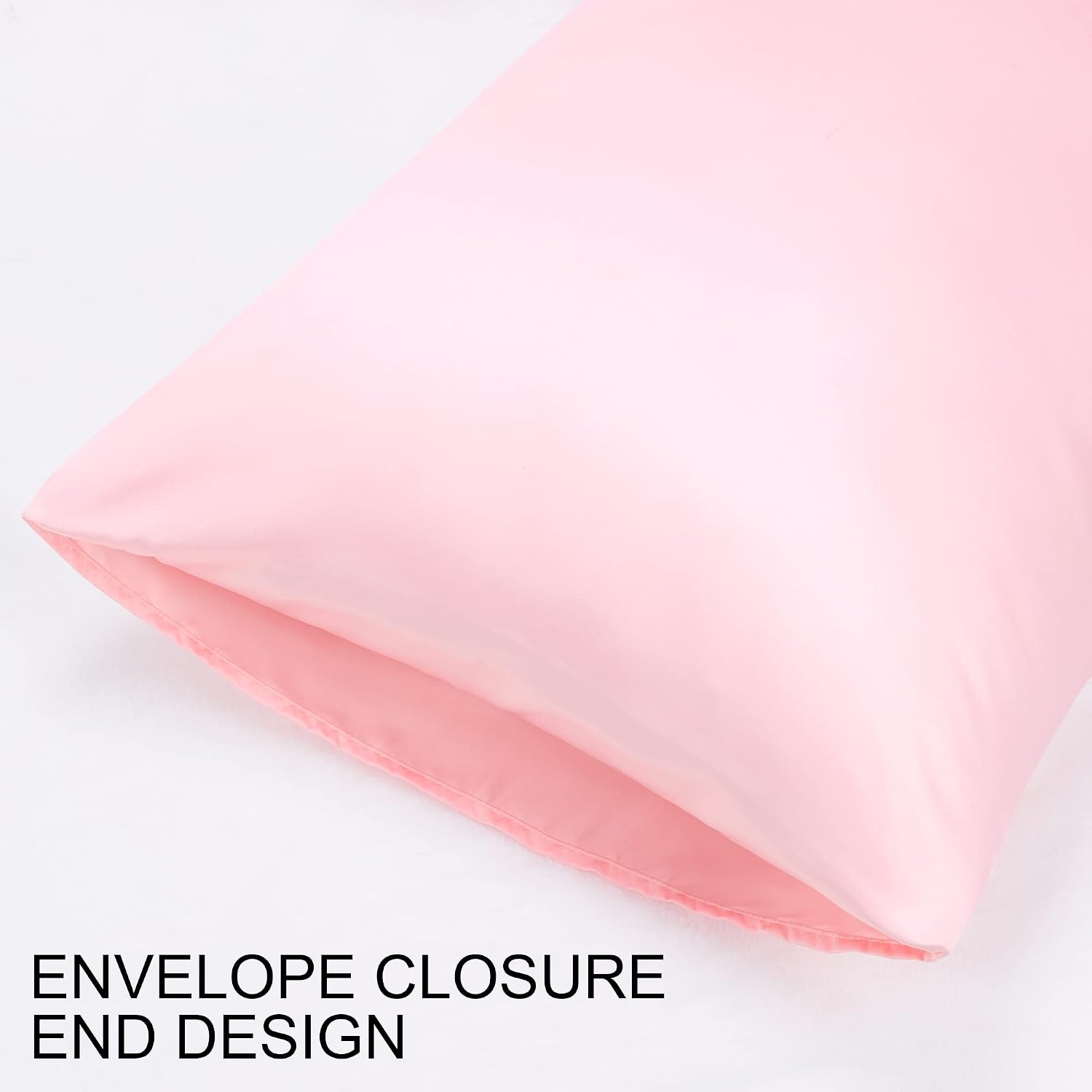 uxcell 2 Pack Silk Satin Pillowcase for Hair and Skin, Cool, Silky, Soft Breathable Pillow Cases King Size 20x36 Inch Sateen Pillowcase Pin…