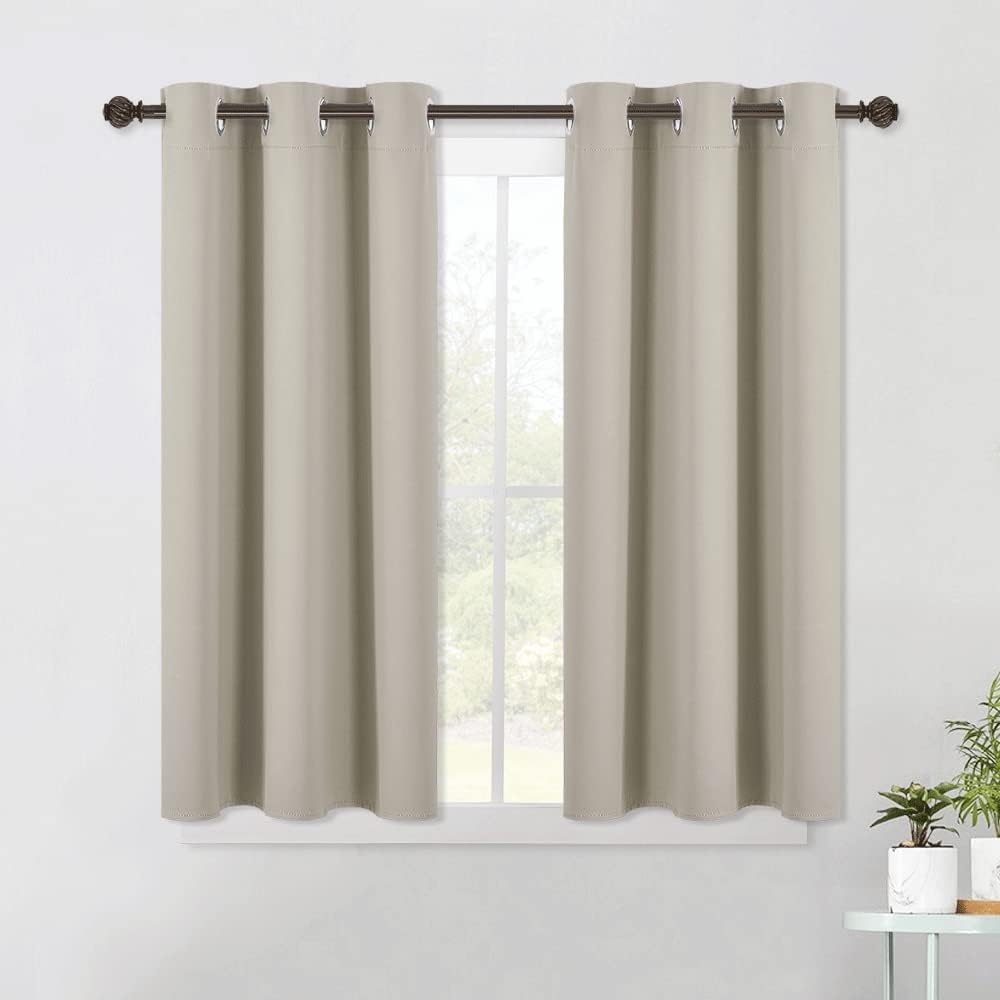 NICETOWN Modern Blackout Curtains Noise Reducing, Thermal Insulated and Privacy Room Darkening Drape Panels for Boy's Guest Room Door…