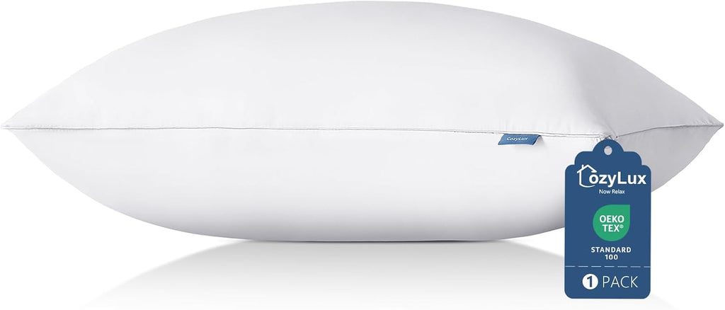 CozyLux Soft Supportive Bed Pillows for Side and Back Sleepers, Oeko-Tex Certified Down Alternative Filling, Hotel Quality Fluffy Sleeping…