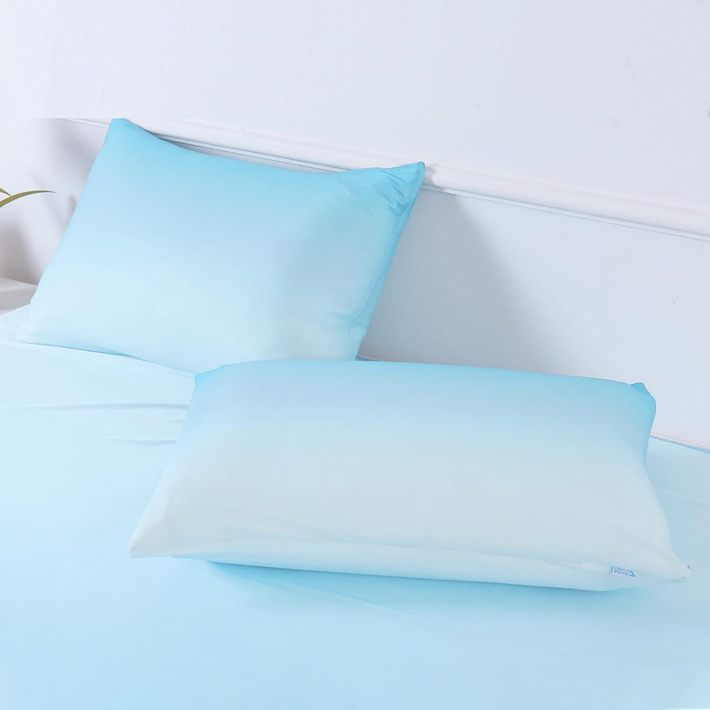 Luxear Cooling Pillow Cases, 2 Pack Arc-Chill Q-max>0.5 Gradient Cool Pillowcases for Hair Skin Hot Sleepers, Silky Soft, Machine Washable…