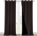 Nicetown Cold Blocking 100% Blackout Curtains, Durable Black Lined Blackout Curtains for Bedroom, Energy Saving Long Curtains for Patio Sli…