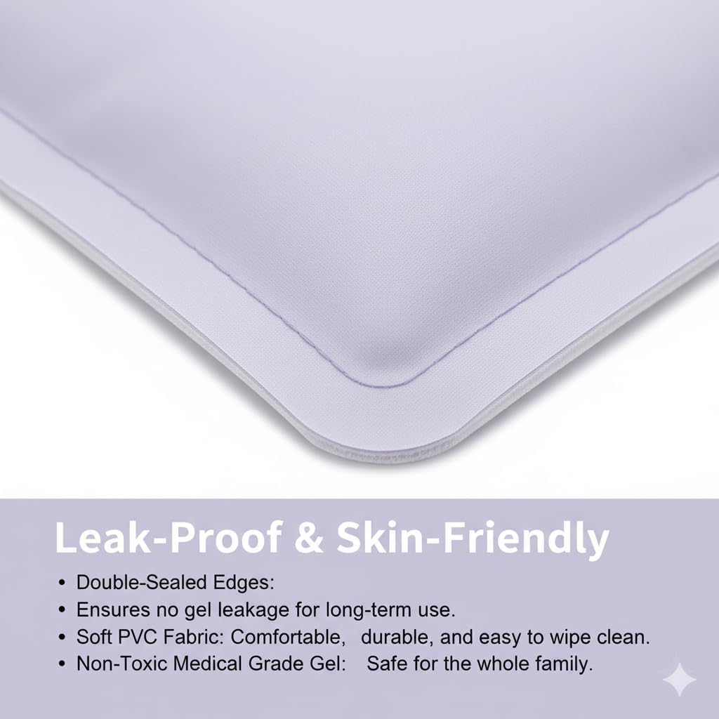 Hifinecare Cooling Gel Pad for Sleep - Instant Relief for Hot Flashes, Night Sweats, Cold Compress for Swelling, Bruises, Surgery - Heat Co…