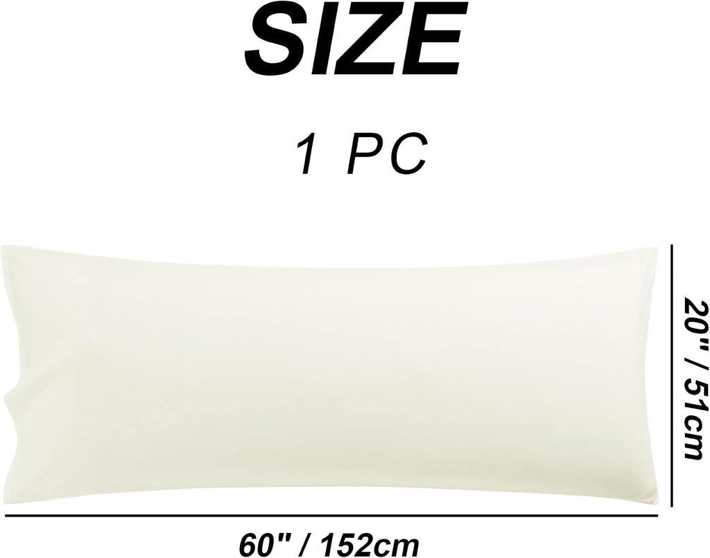 uxcell 100% Microfiber Body Pillow Cover | 1800 Thread Count Pillowcase | Soft Pillow Case with Envelope Closure | 90 GSM Ployester | No Wr…