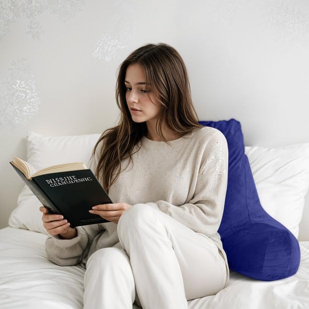 OAISZ Reading Pillow for Sitting in Bed Adult, Reading Pillow with Shredded Memory Foam, Bed Pillow with Washable Cover, Back Pillow…