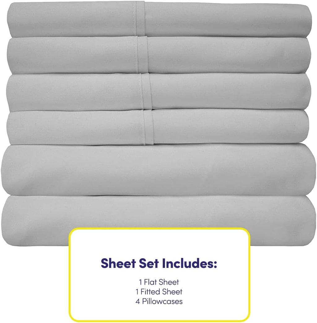 King Size Bed Sheets - 6 Piece 1500 Supreme Collection Fine Brushed Microfiber Deep Pocket King Sheet Set Bedding - 2 Extra Pillow Cases…