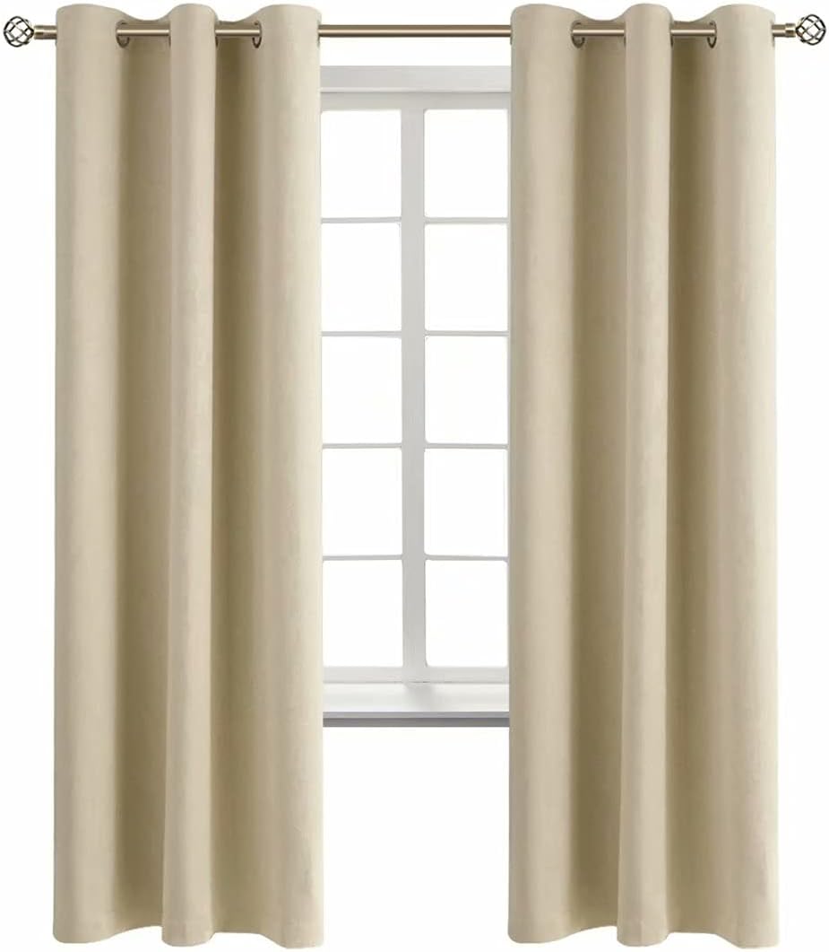 BGment Room Darkening Curtains 72 Inches Long - Grommet Thermal Insulated Drapes Window Treatment Curtains for Bedroom, 2 Panels, 42 x 72 I…