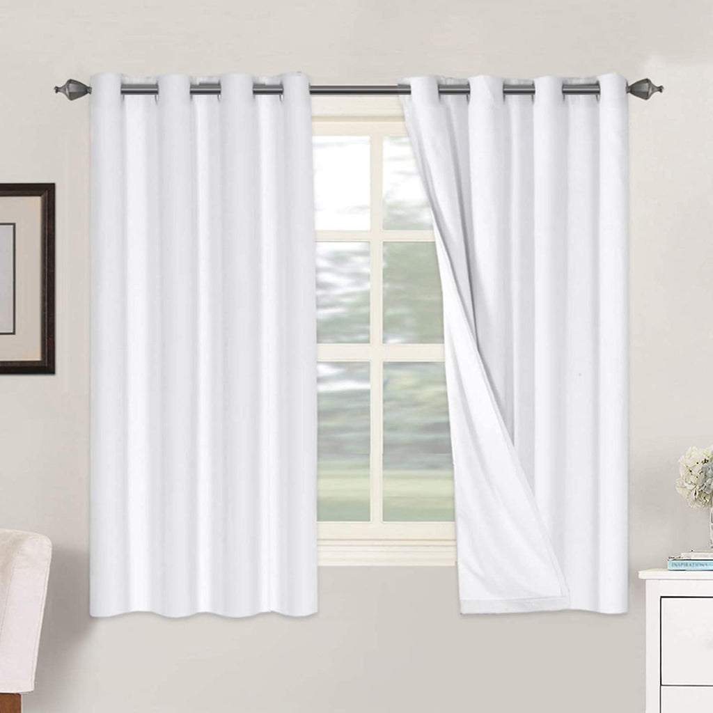 H.VERSAILTEX 100% Blackout Curtains for Bedroom Thermal Insulated Linen Textured Curtains Heat and Full Light Blocking Drapes Living Room…