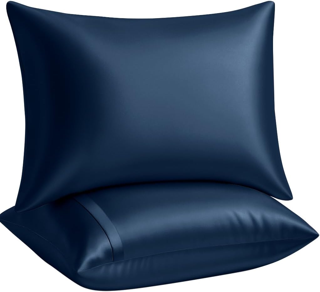 Blissford Satin Pillowcase with Zipper, for Hair and fabric comfort, Feels Soft and Cool Like a Silk Pillowcase, Satin Pillow Cases 2…