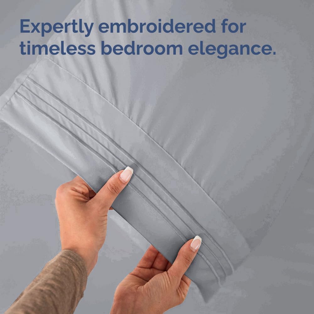 King Pillow Cases Set of 6 - Ultra Soft Hotel Quality Pillowcase Covers - Comfy. Cozy & Wrinkle Free - Shrink, Stain and Fade Resistant…