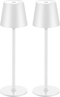 BGFHome 2Pack Cordless Table Lamp LED Desk Lamp,5000mAh Rechargeable Touch Night Light Wireless Minimalist Design for Couple…