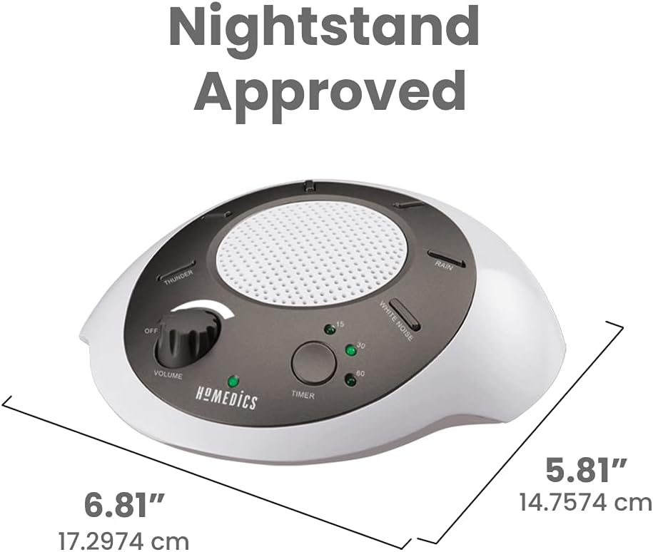 Homedics SoundSleep White Noise Sound Machine, Gold, Small Travel Sound Machine with 6 Relaxing Nature Sounds, Portable Sound relaxation…