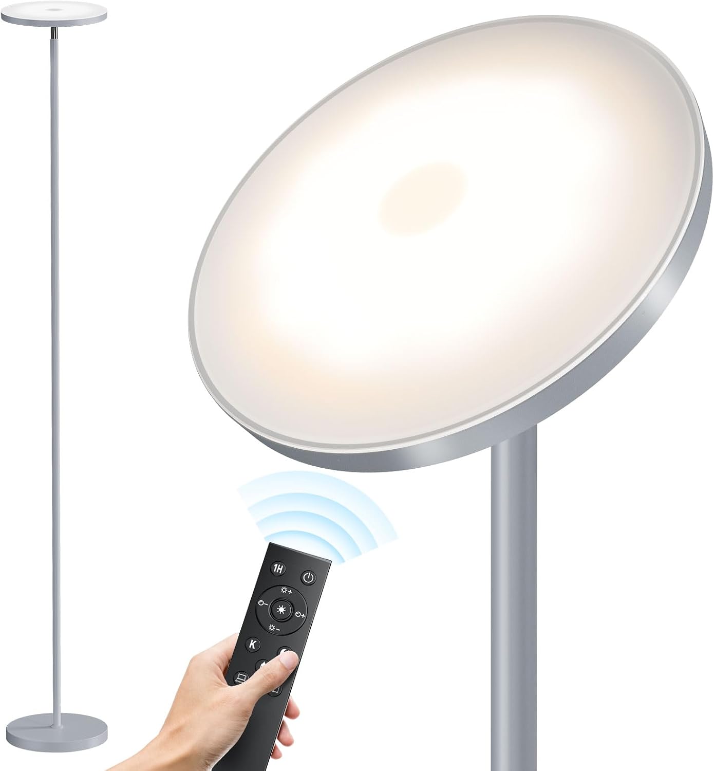 Sunmory Floor Lamps for Living Room, 32W/3000LM Super Bright LED Floor Lamp with Remote Control, 69" Tall Standing Lamp with Stepless Dimma…