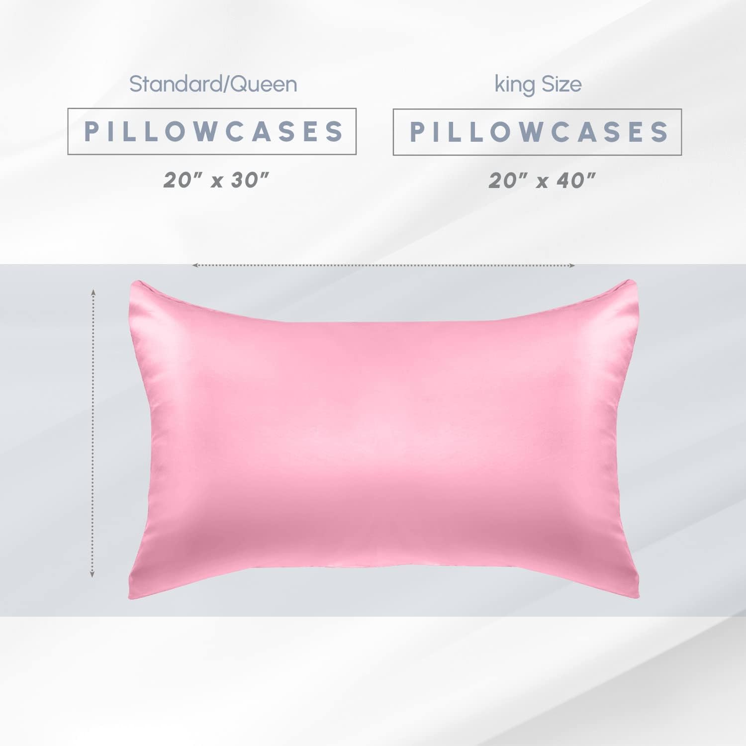 Elegantcomfort Elegant Comfort 6-Pack Cooling Viscose Satin Pillowcase Set with Hidden Zipper Closure, Silky Smooth for Hair and fabric…