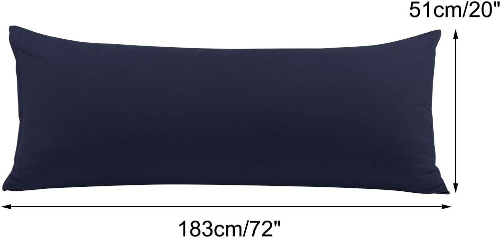 PiccoCasa Body Pillow Pillowcase with Zipper Closure, 110 GSM Brushed Microfiber Body Pillow Cover, Soft Long Pillow Cases for Body Pillows…