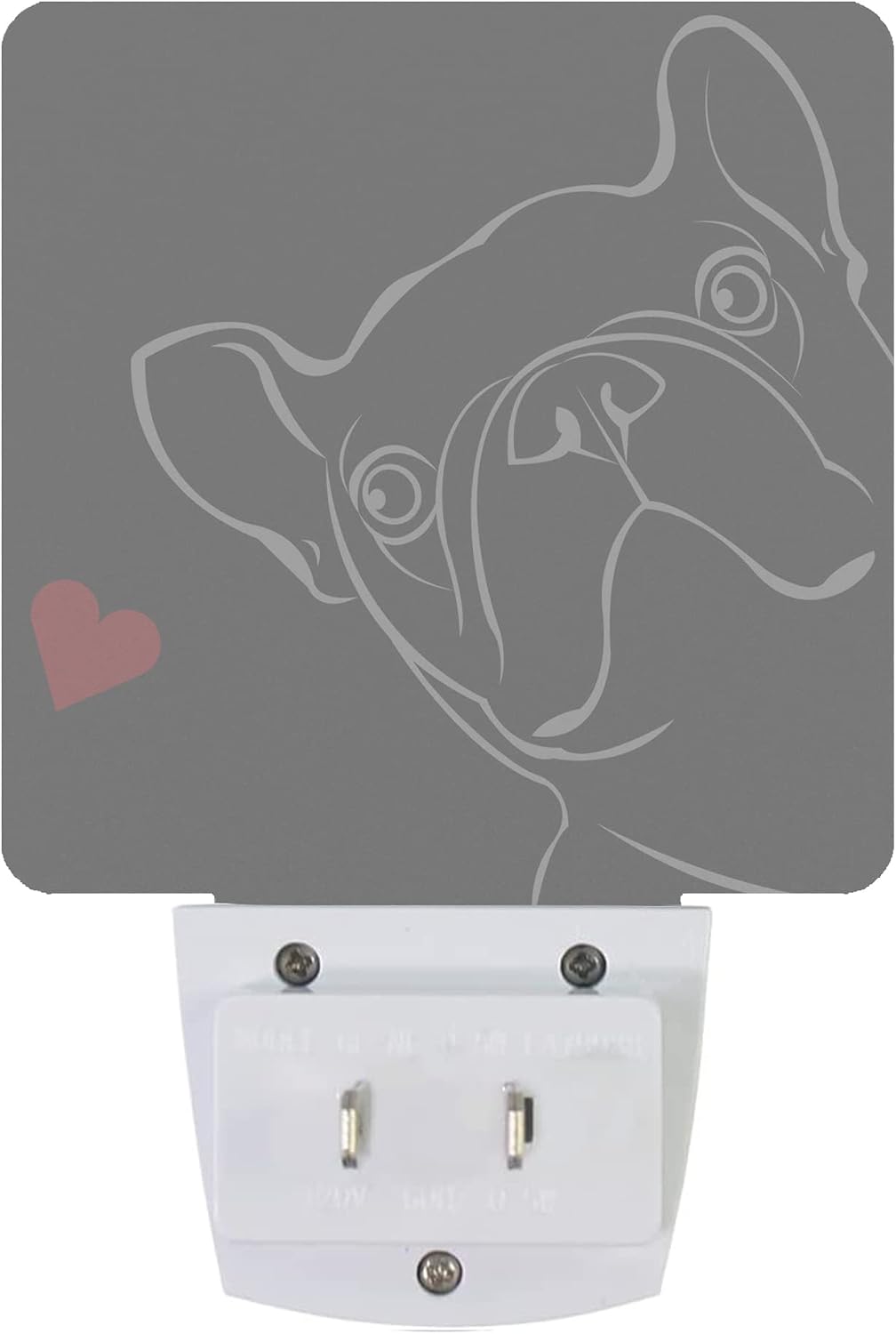 French Bulldog Dog red Heart Night Light Plug-in LED Nightlights Auto Sensor Night Lamp Dusk-to-Dawn Lamp Home Decor for Nursery Children…
