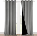 Nicetown Full Shading Curtains 90 inches Long 2 Panels Set for Windows, Super Heavy-Duty Black Lined Blackout Curtains for Bedroom, Privacy…