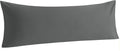 Ntbay Cotton Body Pillowcase - Envelope Closure 20x54 Pillowcase, Breathable and Soft Bed Pillow Case, Dark Grey Cotton Grey