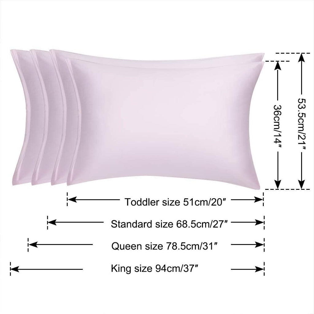 uxcell Travel Satin Pillowcase with Zipper, Super Soft and Luxury, Silky Pillow Cases Covers Set of 2, 14"x20", Lavender Gray