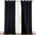 Nicetown Extra Long Truly Blackout Drapes for Hall and Villa, 100% Blackout Window Curtain Panels with Black Lined for Night Shift Worker,…