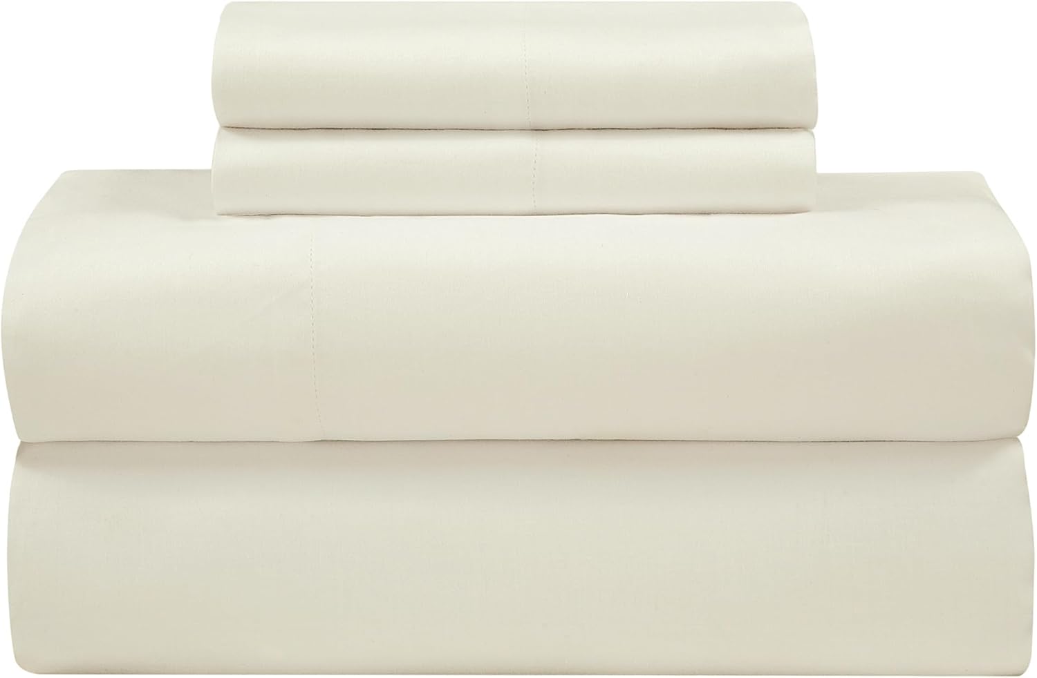 Royalelinens ROYALE LINENS Bamboo Viscose King Sheet Set - Cooling Bed Sheet Set - 1 Fitted, 1 Flat & 2 Pillowcase - Fits Up to 16" - Organ…