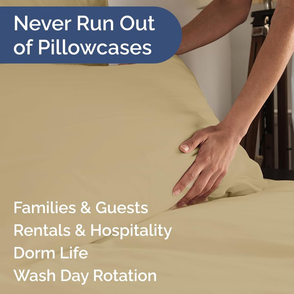 Standard Pillow Cases Set of 10 - Ultra Soft Hotel Quality Pillowcase Covers - Comfy, Cozy & Wrinkle Free - Shrink, Stain and Fade…