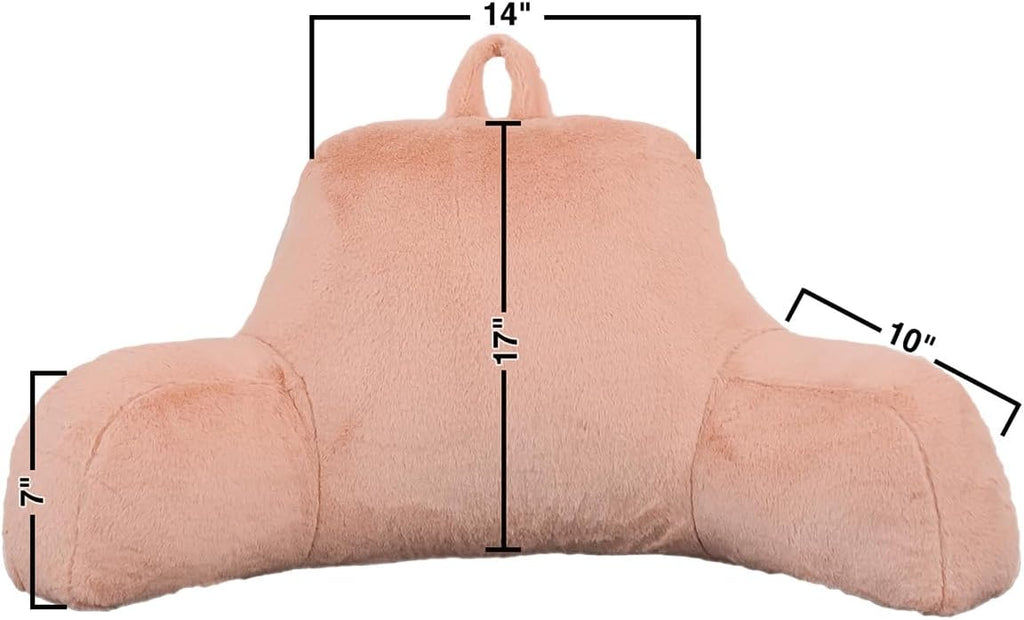 Holawakaka Reading Pillow for Sitting up in Bed Sofa Kids Teens, Backrest Pillow with Arms for Girls Women Petites Pregnancy, Back Support…