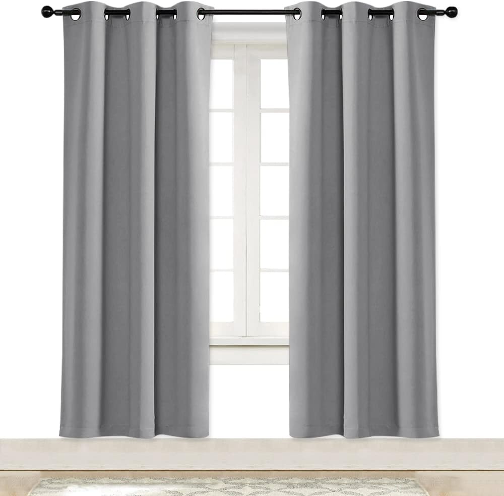 NICETOWN Blackout Curtain Blind for Bedroom Thermal Insulated Grommet Blackout Room Darkening Drape/Drapery (Single Panel, W42 x L72…