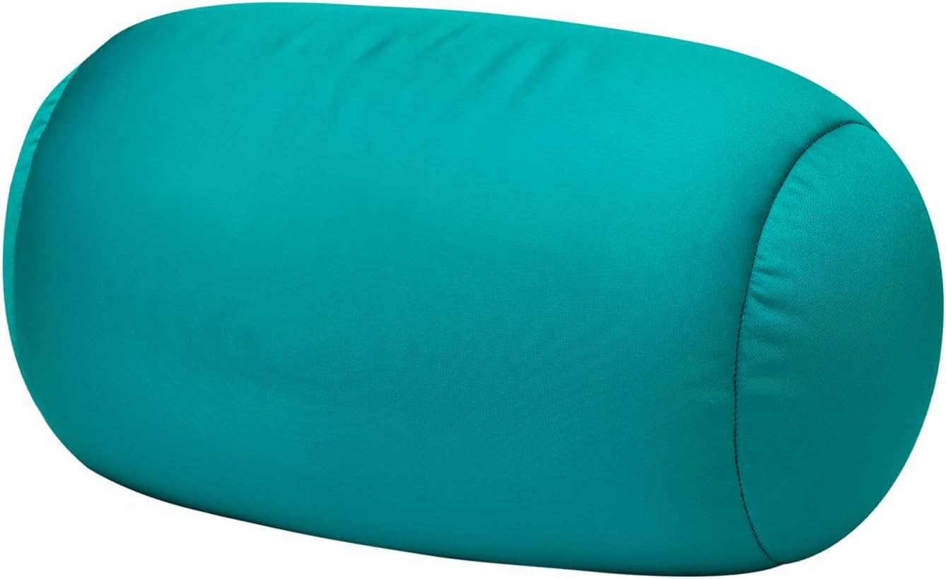 Squish Bean Bed Microbead Pillow Bolster Tube Body Pillow Smooth Cool Touch Fabric Neck & Back Support Throw Travel Pillow Fun Colors…